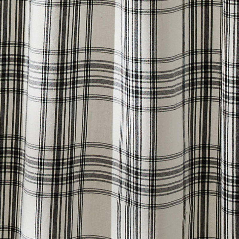 Gracie Oaks Otesha Cotton Plaid Shower Curtain Wayfair